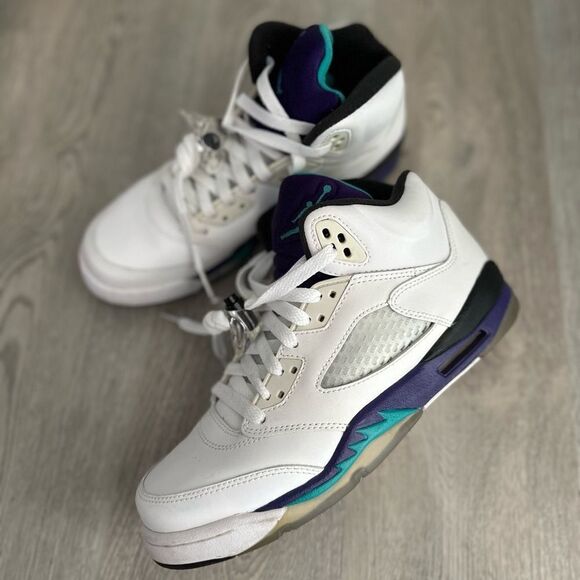 2013 Nike Air Jordan 5 V Retro Grape Youth SZ 6.5Y - Picture 2 of 9